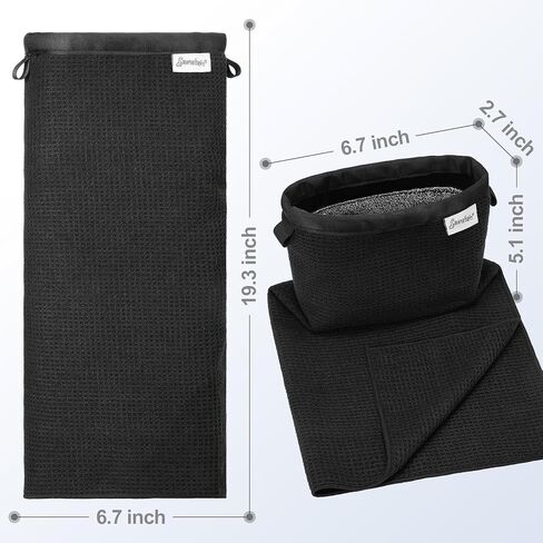Third Generation Golf Club and Ball Cleaner Pouch with Attached Towel, Powerful Leak Resistance, Includes 1 Golf Club Groove Sharpener Tool and 2 Pack Golf Tee Holder, Premium Golf Club Cleaning Kit in Saudi Arabia
