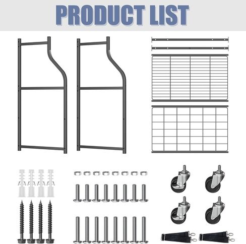 WALMANN Wall-Mounted Golf Bag Organizer, Rolling Storage Rack for 2 Golf Bags with Accessories Shelf for Garage in Saudi Arabia