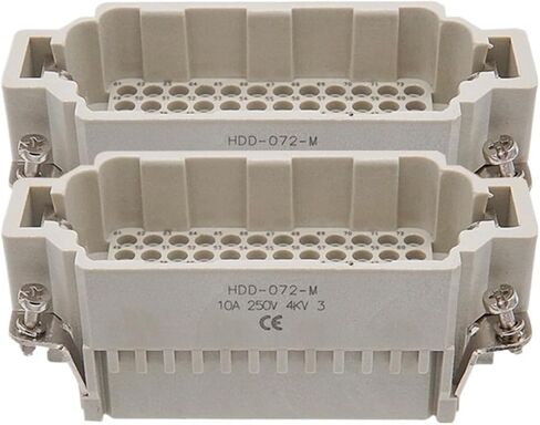 Rectangular heavy-duty connector HDC HDD 24 42 72-pin 16A plug female male top line(HDD-144-M) in Saudi Arabia