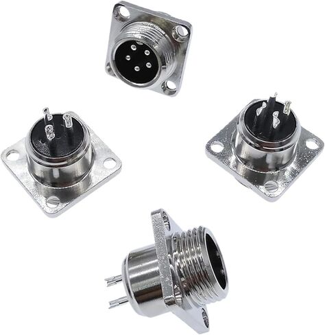 GX12 Connector Square Base Flange Socket 2 Pin 3 Pin 4 Pin 5 Pin 6 Pin 7 Pin Diameter 12 mm(6 Pin) in Kuwait