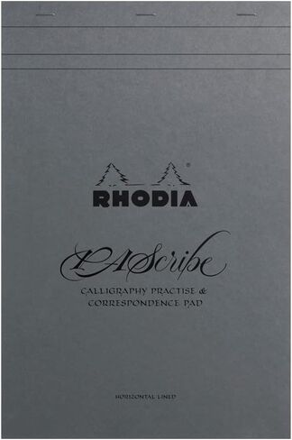 Rhodia 19006c - Pad Coded for Calligraphy Pascribe Gray Maya Pad - A4+ - Lined - 60 ورقة قابلة للفصل - Clairefontaine Maya Gray Paper 120 G/M in Saudi Arabia