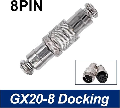 GX20D Docking Connector 20mm Push-Pull Circular Connector GX20 2Pin 3/4/5/6/7/8/9pin/10/12/14/15pin Male and Female Plug(8 pin) in Saudi Arabia