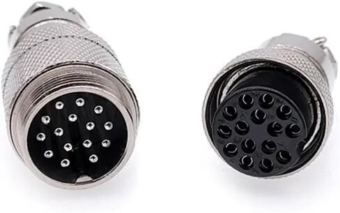 GX20D Docking Connector 20mm Push-Pull Circular Connector GX20 2Pin 3/4/5/6/7/8/9pin/10/12/14/15pin Male and Female Plug(8 pin) in Saudi Arabia
