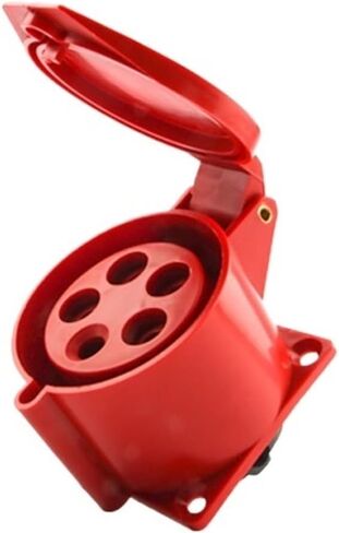 Industrial Aviation Plug Non-Explosion-Proof Socket Connector Three-Phase Waterproof Construction site Docking 3 core 4 5 Holes 16A/32A(Three core 32A Surface Mounted) in Saudi Arabia