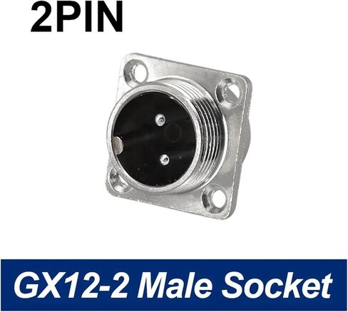 GX12 Connector Square Base Flange Socket 2 Pin 3 Pin 4 Pin 5 Pin 6 Pin 7 Pin Diameter 12 mm(6 Pin) in Kuwait