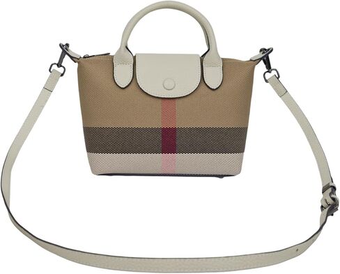 Designer women's Handbag Vintage Leather Shoulder Bag real Leather Canvas Construction women's top-handle bag in Saudi Arabia
