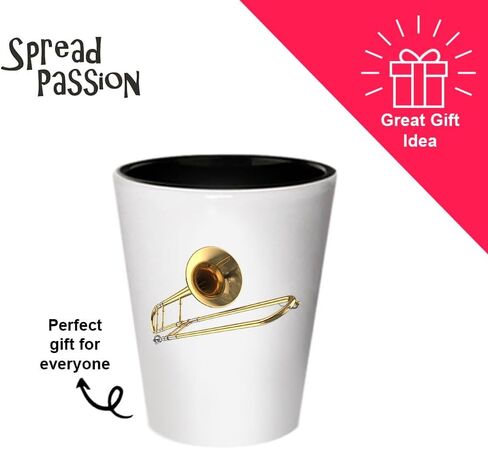 كوب من SpreadPassion Trombone Shot Glass، هدايا للترومبون، فكرة هدية سلة عيد الميلاد in Saudi Arabia