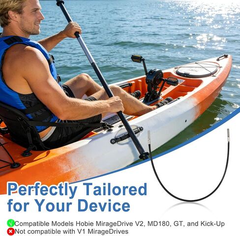 Chain Assembly and Idler Cable, Maded for Hobie Mirage Drive Kayak; High-Strength, Saltwater-Resistant Replacement Parts, Suitable for Hobie Mirage Drive Kayak, 1 Idler Cable 437 mm in Kuwait