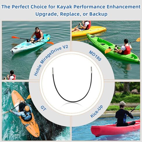 Chain Assembly and Idler Cable, Maded for Hobie Mirage Drive Kayak; High-Strength, Saltwater-Resistant Replacement Parts, Suitable for Hobie Mirage Drive Kayak, 1 Idler Cable 437 mm in Kuwait