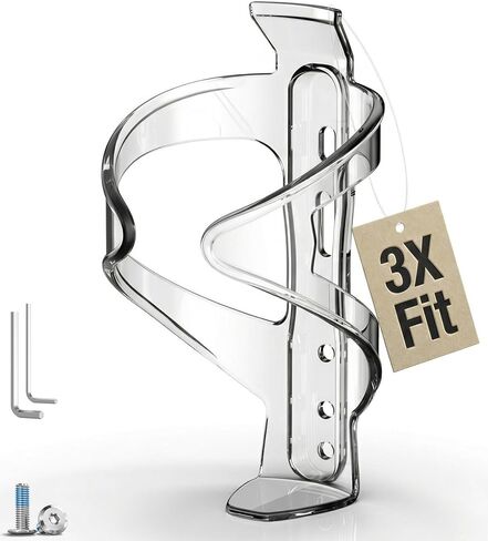 مجموعة حامل زجاجات المياه للدراجة ذات الوزن الكبير من ماي فورست، حجم مثالي للزجاجة المعدنية المتطورة وملاءمة عالمية أيضًا، 3 أوضاع تركيب قابلة للتعديل، مع أدوات (أسود خالص) in Kuwait