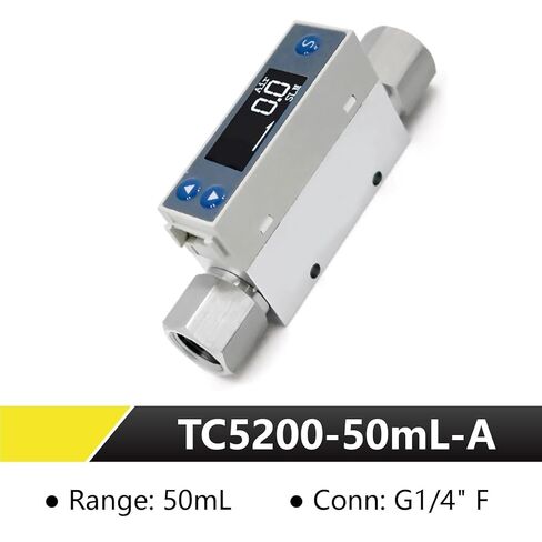 TC5200 Low Flow Gas Mass Flow Meter Micro Thermal Sensor 4‑20mA RS485 Digital Display for Air Oxygen Nitrogen(TC5200-50mL-A) in Saudi Arabia