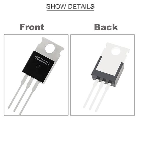20 pcs IRLZ44N Mosfet Transistor IRLZ44NPBF N-Channel TO-220AB 47A 55V 3Pin International Rectifier Field Effect transistors with Heatsink Screw Washer Rubber Silicone Screwdriver in Saudi Arabia
