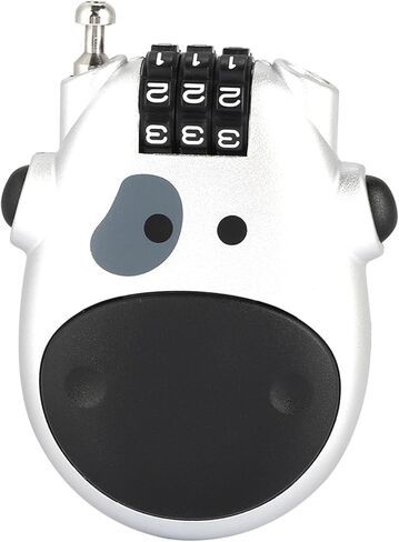 Mini Snowboard Cable Lock with 35.4 Inch Retractable Steel Cable Lock, 3.14x2.2x0.82in Wire Lock for Bike, Helmet, Luggage, Stroller, Mini Ski Lock, Cute Cable Locks with Combination in Kuwait