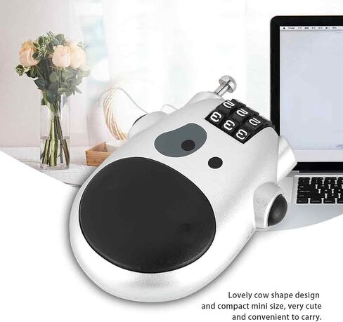 Mini Snowboard Cable Lock with 35.4 Inch Retractable Steel Cable Lock, 3.14x2.2x0.82in Wire Lock for Bike, Helmet, Luggage, Stroller, Mini Ski Lock, Cute Cable Locks with Combination in Kuwait