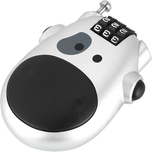 Mini Snowboard Cable Lock with 35.4 Inch Retractable Steel Cable Lock, 3.14x2.2x0.82in Wire Lock for Bike, Helmet, Luggage, Stroller, Mini Ski Lock, Cute Cable Locks with Combination in Kuwait