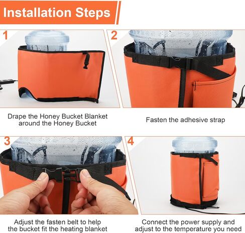 Honey Heater with Bottom Heat, Adjustable Thermostat & Timer, 5 Gal Pail Warmer for Decrystallization, IPX4 Waterproof, Fit for Bucket with Gate Valve in Kuwait