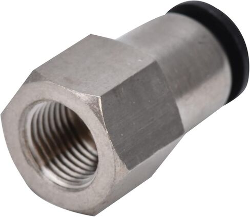Female Straight Pneumatic Connector, Brass Quick Fitting Air Line Connector, Plated, Multiple Sizes - Durable Brass Material, Anti - Leak Thread Seal, Ideal for Automation (6-03) in Saudi Arabia