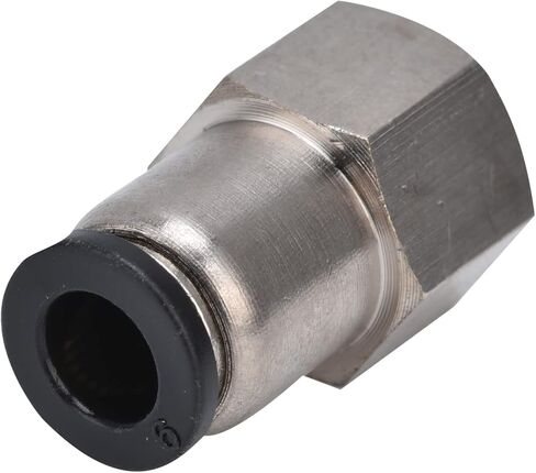 Female Straight Pneumatic Connector, Brass Quick Fitting Air Line Connector, Plated, Multiple Sizes - Durable Brass Material, Anti - Leak Thread Seal, Ideal for Automation (6-03) in Saudi Arabia