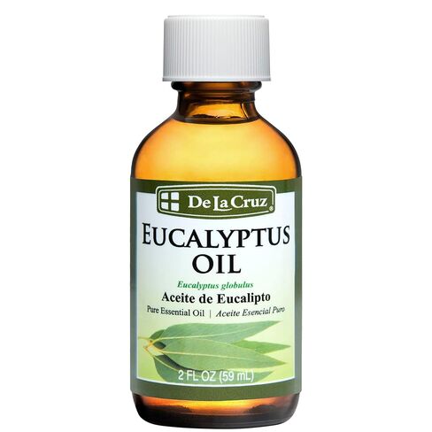 De La Cruz Eucalyptus Essential Oil, 100% Pure Steam Distilled Eucalyptus Globulus, Eucalyptus Oil, Eucalyptus Essential Oil for Diffuser, 2 FL OZ, Aromatherapy, Tree Oil (1 Bottle) in Kuwait