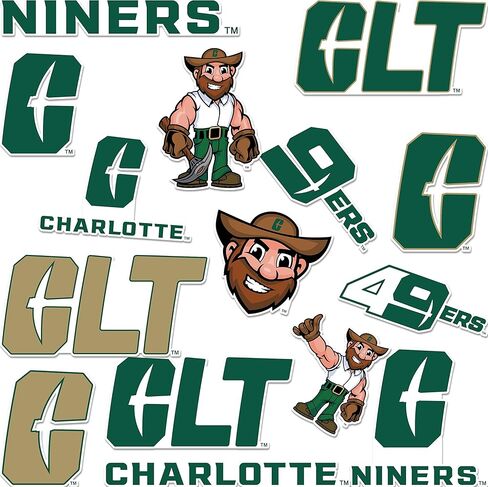 Desert Cactus University of North Carolina Charlotte Sticker - UNCC Forty Niners 49ers Vinyl - North Carolina Charlotte 49ers Decal Laptop Water Bottle Car Scrapbook (Type A) in Saudi Arabia