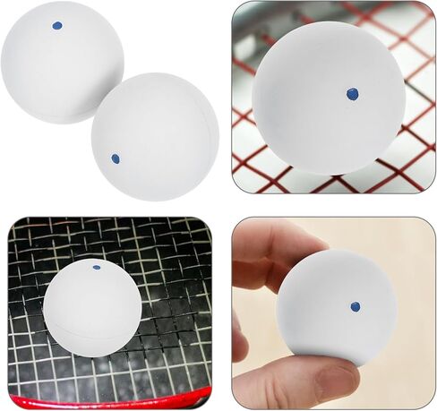 FOMIYES 2 قطعة كرات اسكواش مطاطية لتدريب المبتدئين وممارسة التنسيق بين اليد والعين، كرات رياضية عالية الارتداد مناسبة للاسكواش الداخلي وتحسين التفاعل in Kuwait