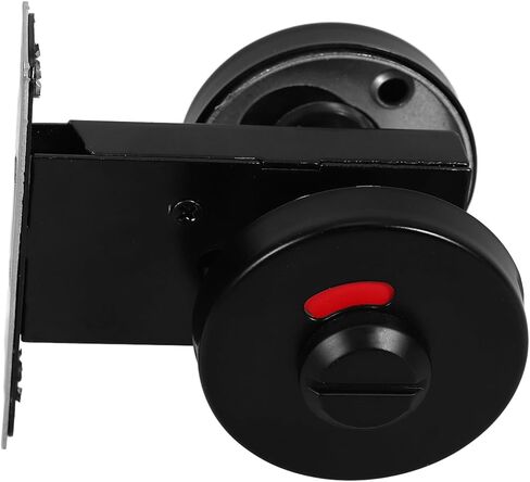 Ciieeo 304 Stainless Steel Privacy Door Lock with Occupied Vacant Indicator for Commercial Restroom, Keyless Privacy Handle Lock for Public Bathrooms and Hotel Rooms, Matte Black in Saudi Arabia