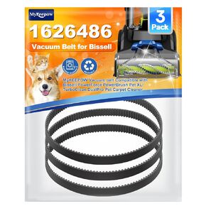 Vacuum Belt 1626486 Replacement Belt Compatible with Bissell TurboClean DualPro Pet 3067, Pack of 3 in Kuwait