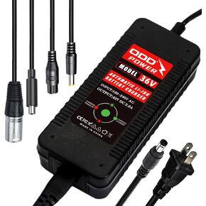 شاحن سكوتر QDD 42 فولت 2 أمبير مع منفذ تيار مستمر أنثى 5.5 مم - 2.1 مم ومقابس 4 في 1 عالمية لبطارية ليثيوم 36 فولت 10 ثانية in Kuwait