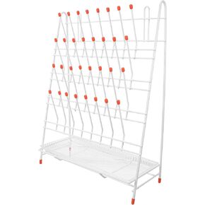 GARVALON Laboratory Tube Drying Rack with 32 Slots, Wire Glassware Beaker Draining Rack for Lab Use, Standing Test Tube Holder for Efficient Water Drainage and Bottle Drying in Kuwait