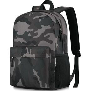 Unisex Black Backpack for School & Travel - Lightweight Laptop Backpack with USB Port Fits 17.3 Inch Notebook, Water Bottle Pocket - Ideal for Teens, College Students, Adults in Kuwait