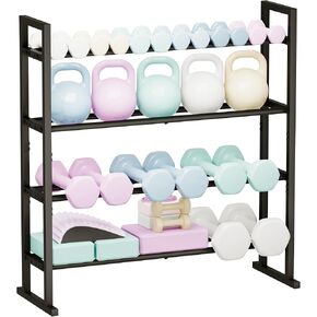 Dumbbell Rack, Adjustable weight Rack Stand, Extended Base Weight Storage for Home Gym, Space-Saving Fitness Equipment Organizer in Kuwait