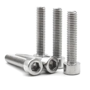 M2.5 M3 3/4/5/6/8-40 مم بدون مخرش 304 A2-70 مقبس سداسي من الفولاذ المقاوم للصدأ غطاء رأس برغي مسمار 50 قطعة (4 مم، M3 (50 قطعة)) in Kuwait