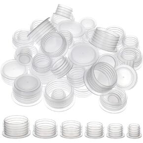 60 Pcs Salt and Pepper Stoppers Plugs, Plastic Shaker Plugs for Salt and Pepper Shaker Stoppers Reusable Round End Caps for Bottles Home Kitchen, 10/13/15/18/20/23 Mm in Kuwait