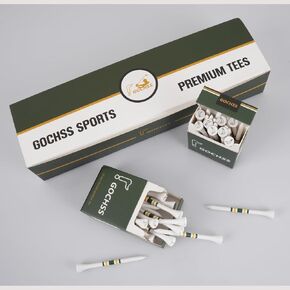 تي شيرتات جولف 200 قطعة 83 مم (3.25 بوصة) أبيض اللون من الخيزران الفاخر حزمة تي شيرتات لسائقي الجولف. in Kuwait