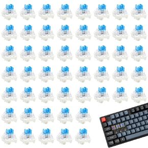 أداة النقر على لوحة المفاتيح، 50 قطعة من المفاتيح الزرقاء، أدوات النقر للمطبوعات ثلاثية الأبعاد، استبدال 3 دبابيس لوحة المفاتيح، مفاتيح لوحة المفاتيح Clicky للوحة مفاتيح الألعاب الميكانيكية LED in Kuwait