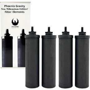 Berkey - عناصر فلتر المياه Phoenix Gravity New Millennium Edition (مجموعة من 2) - استبدال معتمد من NMCL بدلاً من Black Berkey Elements BB9-2 in Kuwait