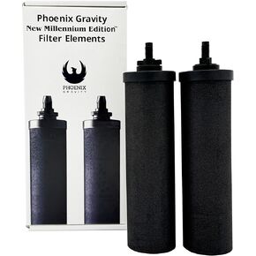 Berkey - عناصر فلتر المياه Phoenix Gravity New Millennium Edition (مجموعة من 2) - استبدال معتمد من NMCL بدلاً من Black Berkey Elements BB9-2 in Kuwait