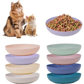 [16 عبوة] أطباق القط ودية ، ووعاء الحيوانات الأليفة الواسعة الضحلة والمياه ، وأوعية قطة القمح القمح للقطط الخارجية الداخلية في الهواء الطلق in Kuwait
