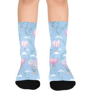 جوارب للمشي لمسافات طويلة في السماء بالون القلب - جوارب شتوية حرارية سميكة دافئة للأطفال الصغار للأولاد والبنات للمدرسة، والارتداء اليومي والأنشطة الخارجية in Kuwait