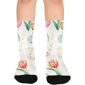 جوارب التنزه سيرًا على الأقدام على شكل بيضة عيد الفصح الربيعية - جوارب شتوية حرارية سميكة دافئة للأولاد والبنات للمدرسة، والارتداء اليومي والأنشطة الخارجية in Kuwait