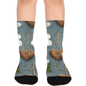 جوارب ريفية على شكل قلب بلوم للمشي لمسافات طويلة - جوارب شتوية حرارية سميكة دافئة للأطفال الصغار للأولاد والبنات للمدرسة، والارتداء اليومي والأنشطة الخارجية in Kuwait