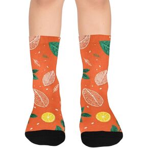 جوارب برتقالية للتنزه سيرًا على الأقدام - جوارب شتوية حرارية سميكة دافئة للأولاد والبنات الصغار للمدرسة، والارتداء اليومي والأنشطة الخارجية in Kuwait