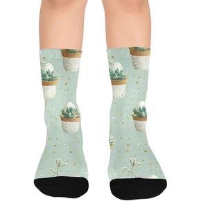 جوارب المشي لمسافات طويلة باللون الأخضر لعيد الفصح - جوارب شتوية سميكة دافئة للأولاد والبنات الصغار للمدرسة، والارتداء اليومي والأنشطة الخارجية in Kuwait