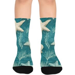 جوارب المشي لمسافات طويلة باللون الأزرق تحت الماء - جوارب شتوية حرارية سميكة دافئة للأولاد والبنات الصغار للمدرسة، والارتداء اليومي والأنشطة الخارجية in Kuwait