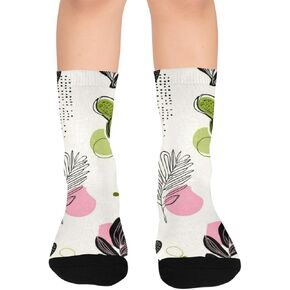 جوارب مشي لمسافات طويلة بزخارف زهرية زاهية - جوارب شتوية حرارية سميكة دافئة للأولاد والبنات الصغار للمدرسة، والارتداء اليومي والأنشطة الخارجية in Kuwait