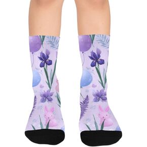 جوارب Lavender Balloon Garden للتنزه سيرًا على الأقدام - جوارب شتوية حرارية سميكة دافئة للأطفال الصغار للأولاد والبنات للمدرسة، والارتداء اليومي والأنشطة الخارجية in Kuwait