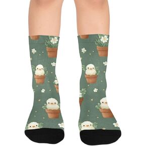 جوارب المشي لمسافات طويلة من Potted Chick Bloom Greeb - جوارب شتوية حرارية سميكة دافئة للأولاد والبنات للمدرسة، والارتداء اليومي والأنشطة الخارجية in Kuwait