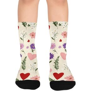 جوارب باستيل على شكل قلب للتنزه سيرًا على الأقدام - جوارب شتوية حرارية سميكة دافئة للأطفال الصغار للأولاد والبنات للمدرسة، والارتداء اليومي والأنشطة الخارجية in Kuwait