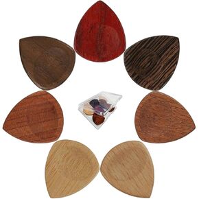 7 قطع جيتار خشبية من روتوباتا مع صندوق تخزين منظم، تصميم أخدود مضاد للانزلاق، سمك ثقيل 2.7 مم، 7 أنواع من الخشب الطبيعي للجيتار الصوتي الكهربائي in Kuwait