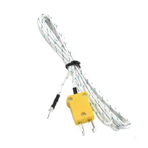 K Type High Temperature Measuring Thermocouple with Fiberglass Cable and Plugs 0.5M 1M 2M 3.0M 4M Pointed Probe Sensor 1Pcs(3.0M Cable Length) in Saudi Arabia